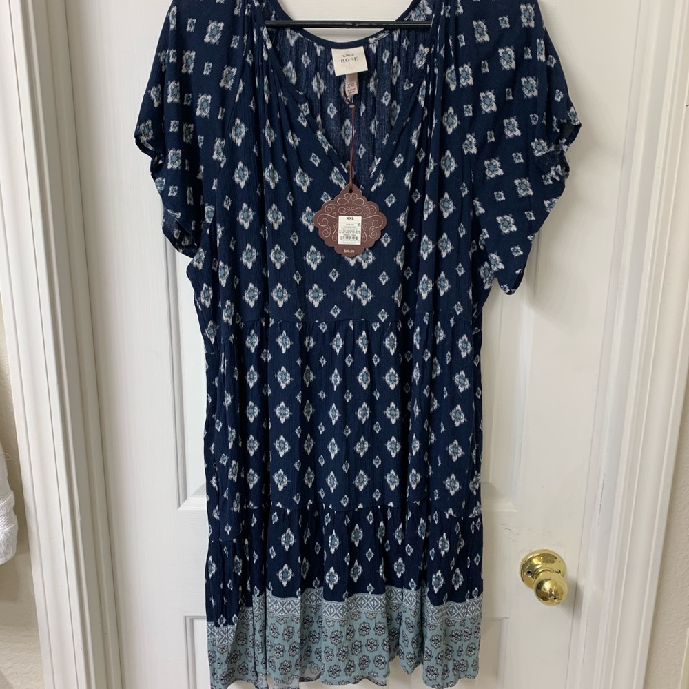 Super cute XXL Knox Rose NWT dress navy blue